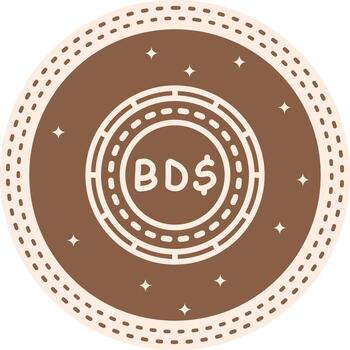 Bermuda Coin Minimal Web Graphic Form vector