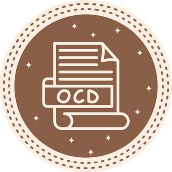 OCD Dynamic Flat Graphic Shape vector