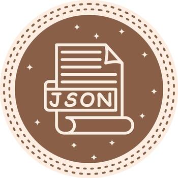 JSON Interactive Digital Art Symbol vector