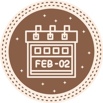 Second February Concise Graphic Art Layout vector