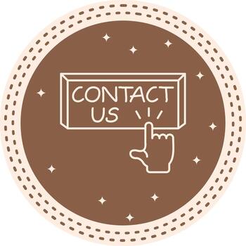 contacto nosotros dedo grifo botón funcional digital símbolo diseño vector