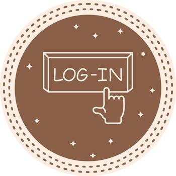 Log In Finger Tap Button Fluid Abstract Graphic Shape vector