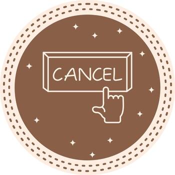 Cancel Finger Tap Button Unique Web Design Illustration vector
