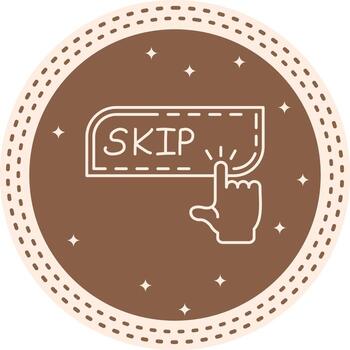 Skip Finger Tap Button Geometric Design Shape vector