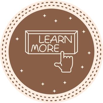 Learn More Finger Tap Button Distinctive Digital Graphic Form vector