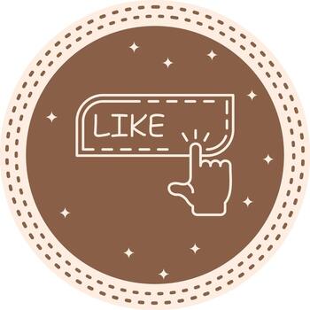 Like Finger Tap Button Abstract Modern Graphic Object vector