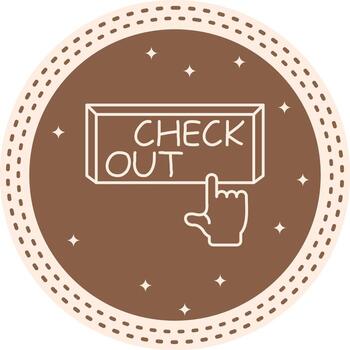 Checkout Finger Tap Button Streamlined Visual Design Layout vector