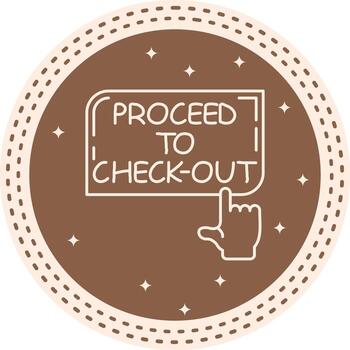 Proceed to Checkout Finger Tap Button Interactive Digital Art Symbol vector