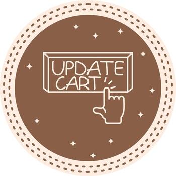 Update Cart Finger Tap Button Professional Web Graphic Form vector