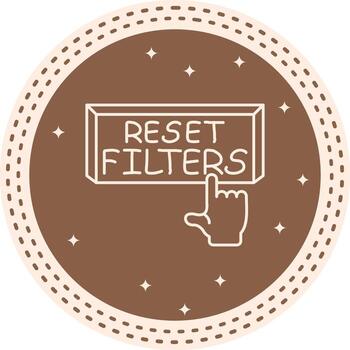 Reset Filters Finger Tap Button Strong Flat Graphic Mark vector