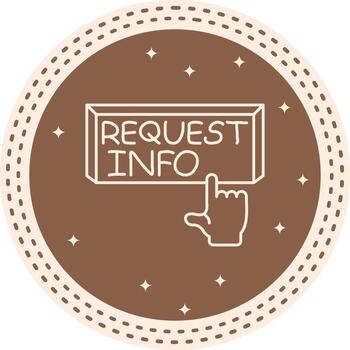 Request Info Finger Tap Button Sharp Minimal Graphic vector