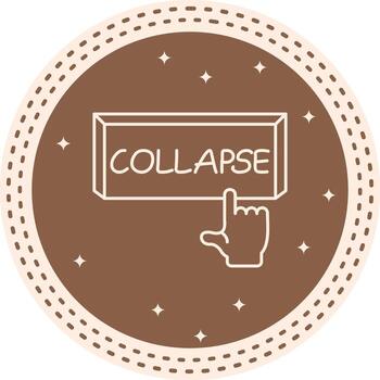 colapso dedo grifo botón simplificado visual diseño diseño vector