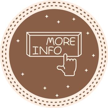 More Info Finger Tap Button Balanced Digital Design Feature vector