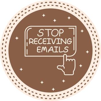 Stop Receiving Emails Finger Tap Button Distinctive UX Design Shape vector
