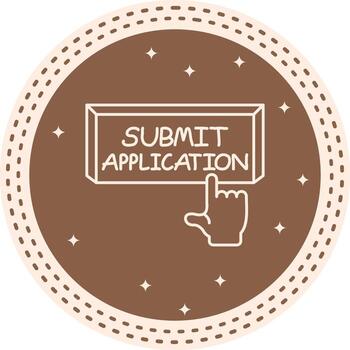 Submit Application Finger Tap Button Strong Flat Graphic Mark vector