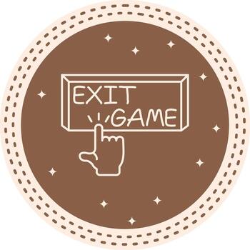 salida juego dedo grifo botón de marca usuario experiencia símbolo vector