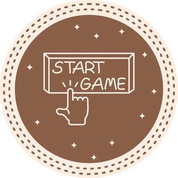 Start Game Finger Tap Button Intuitive Digital Graphic Layout vector