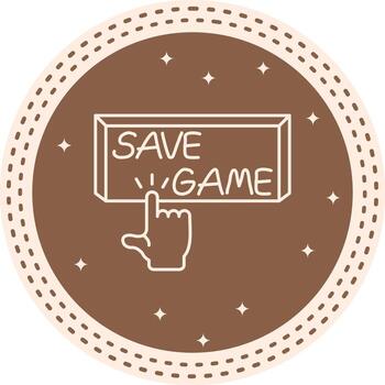 Save Game Finger Tap Button Core User Interface Mark vector