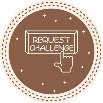 Request Challenge Finger Tap Button Optimized Clean Graphic Asset vector
