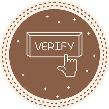 Verify Finger Tap Button Utility Oriented Graphic Symbol vector