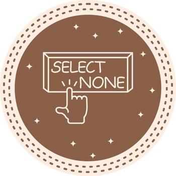 Seleccione ninguna dedo grifo botón mínimo limpiar gráfico objeto vector