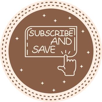 suscribir y salvar dedo grifo botón profesional marca diseño marca vector