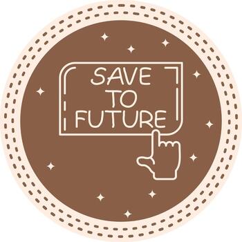 Save for Future Finger Tap Button Interactive UX Graphic Object vector