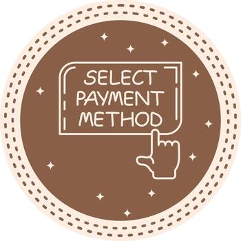 Select Payment Method Finger Tap Button Intuitive Digital Graphic Layout vector