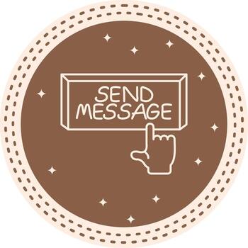Send Message Finger Tap Button Dynamic Mobile App Graphic vector