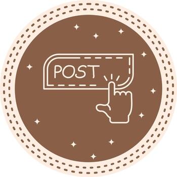 Post Finger Tap Button Custom User Interface Graphic vector