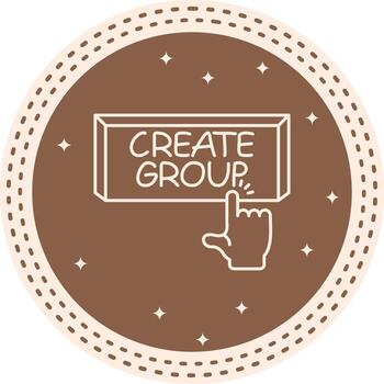 crear grupo dedo grifo botón limpiar digital bosquejo diseño vector