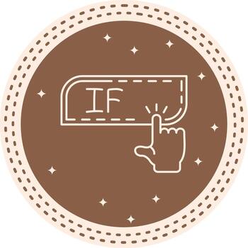 If Finger Tap Button Stylized Modern Design Feature vector