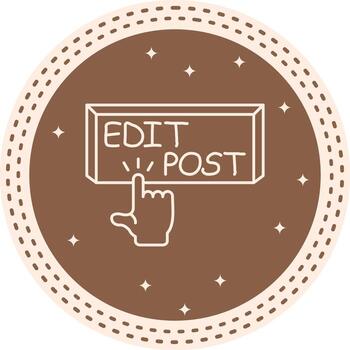 Edit Post Finger Tap Button Intuitive Digital Graphic Layout vector
