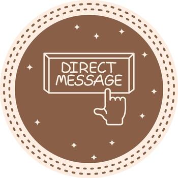Direct Message Finger Tap Button Utility Oriented Graphic Symbol vector
