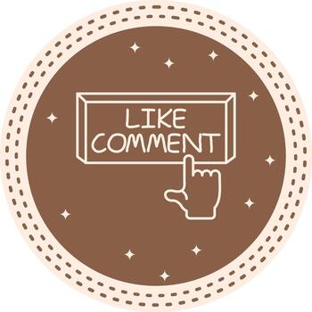 Like Comment Finger Tap Button High Resolution File vector