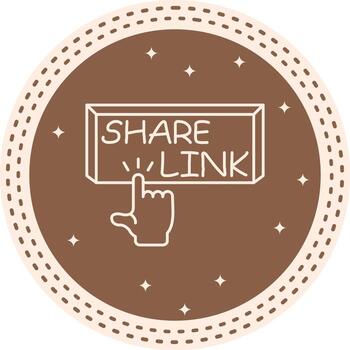 Share Link Finger Tap Button Sharp Web Graphic Illustration vector