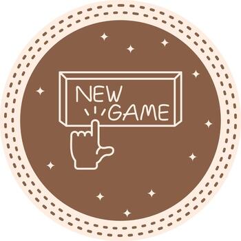 New Game Finger Tap Button High Resolution Design Sketch vector