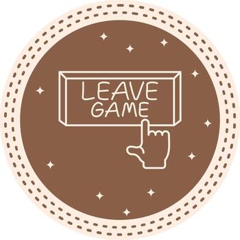 Leave Game Finger Tap Button Innovative UI Graphic Asset vector