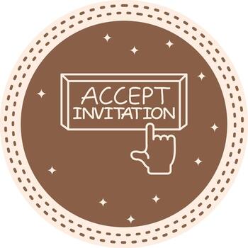 Accept Invitation Finger Tap Button Professional Web Graphic Form vector