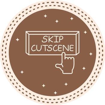 Skip Cutscene Finger Tap Button Versatile Flat Design Asset vector