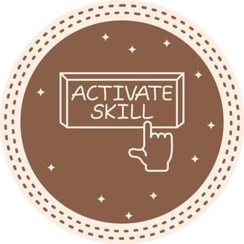 Activate Skill Finger Tap Button Concise UI Layout vector