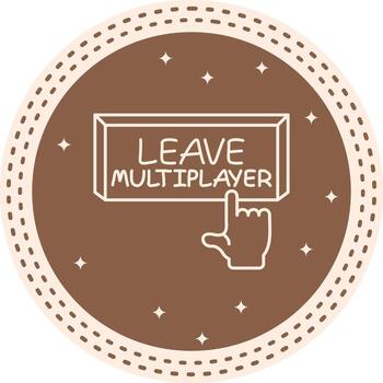 Leave Multiplayer Finger Tap Button Distinct Visual Symbol Form vector