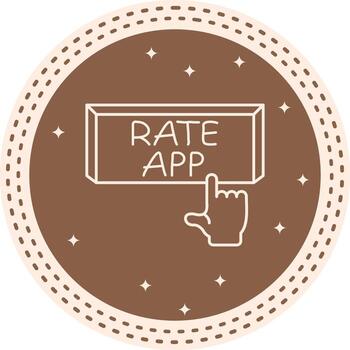 Rate App Finger Tap Button Elegant Product Design Sketch vector