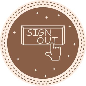 firmar fuera dedo grifo botón avanzado usuario interfaz activo vector