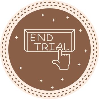 End Trial Finger Tap Button Dynamic Product Graphic Asset vector