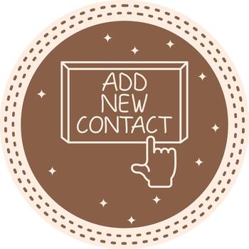 añadir nuevo contacto dedo grifo botón agudo línea Arte dibujo vector