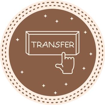 Transfer Funds Finger Tap Button Minimal Web Graphic Form vector