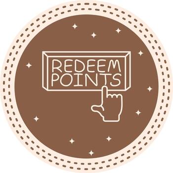 Redeem Points Finger Tap Button Advanced Digital Layout vector