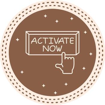 Activate Now Finger Tap Button Structured Web Design Element vector