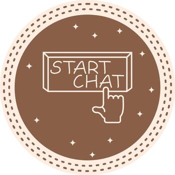 Start Chat Finger Tap Button Elegant User Interface Form vector